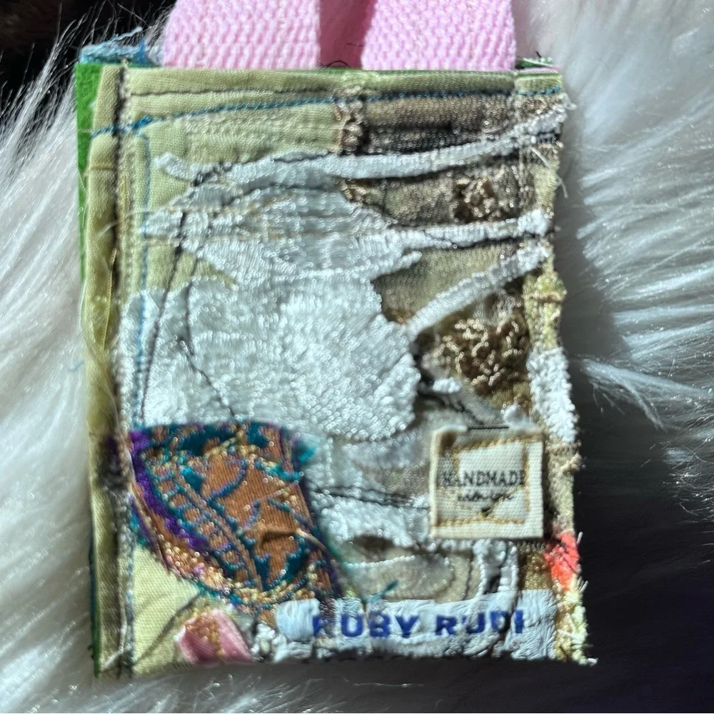 RUBYRUDI Necklace Purse, Hand Crafted, Amulet Wallet Pouch Artisan OOAK Signed
